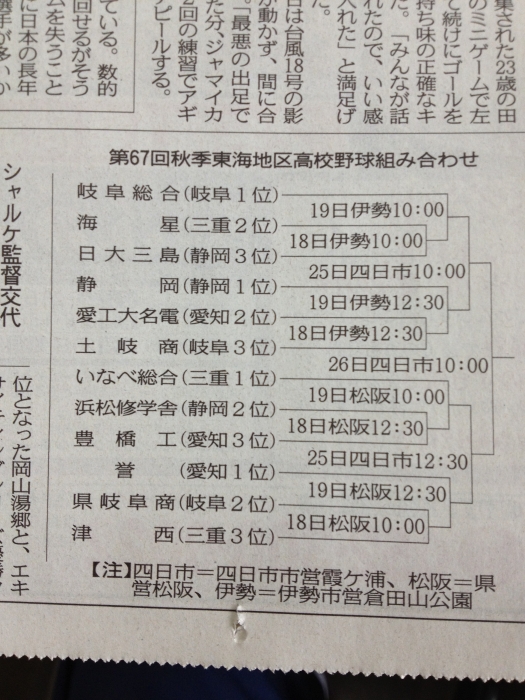 第６７回秋季東海大会